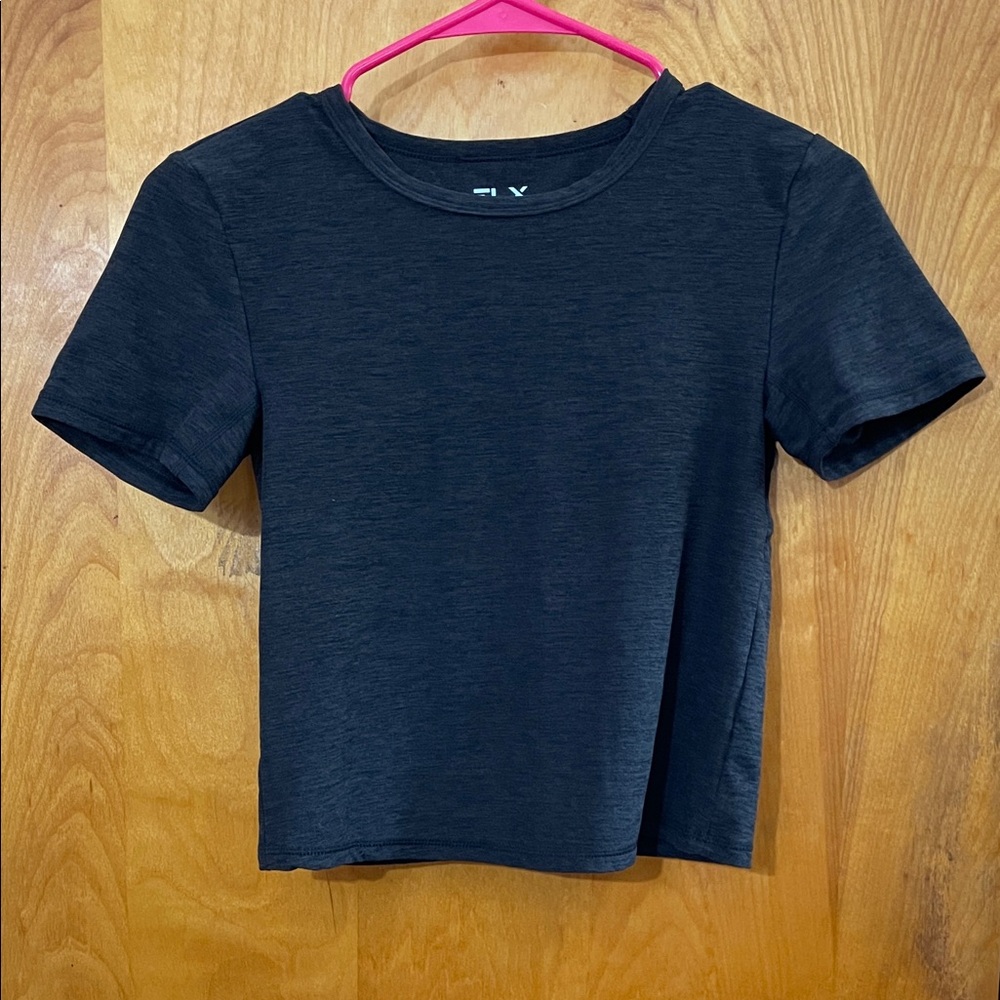 FLX Black Cropped T-Shirt